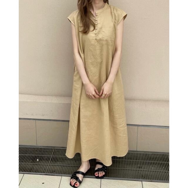 French sleeve linen one-piece