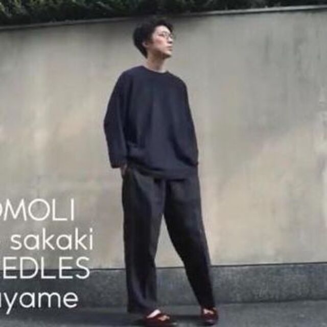 COMOLI(コモリ)の【希少】comoli フットボールT サイズ1 ネイビー メンズのトップス(Tシャツ/カットソー(七分/長袖))の商品写真