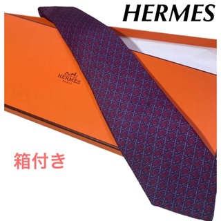 エルメス(Hermes)のエルメス チェーン レッド  ネクタイ  レギュラー HERMES 赤(ネクタイ)