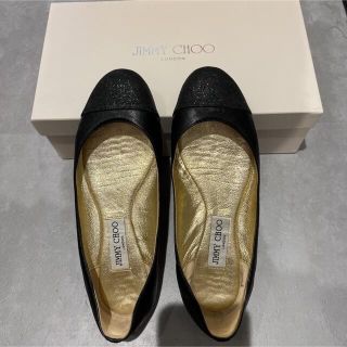 ジミーチュウ(JIMMY CHOO)のジミーチュウ　パンプス　フラット　グリッター(バレエシューズ)