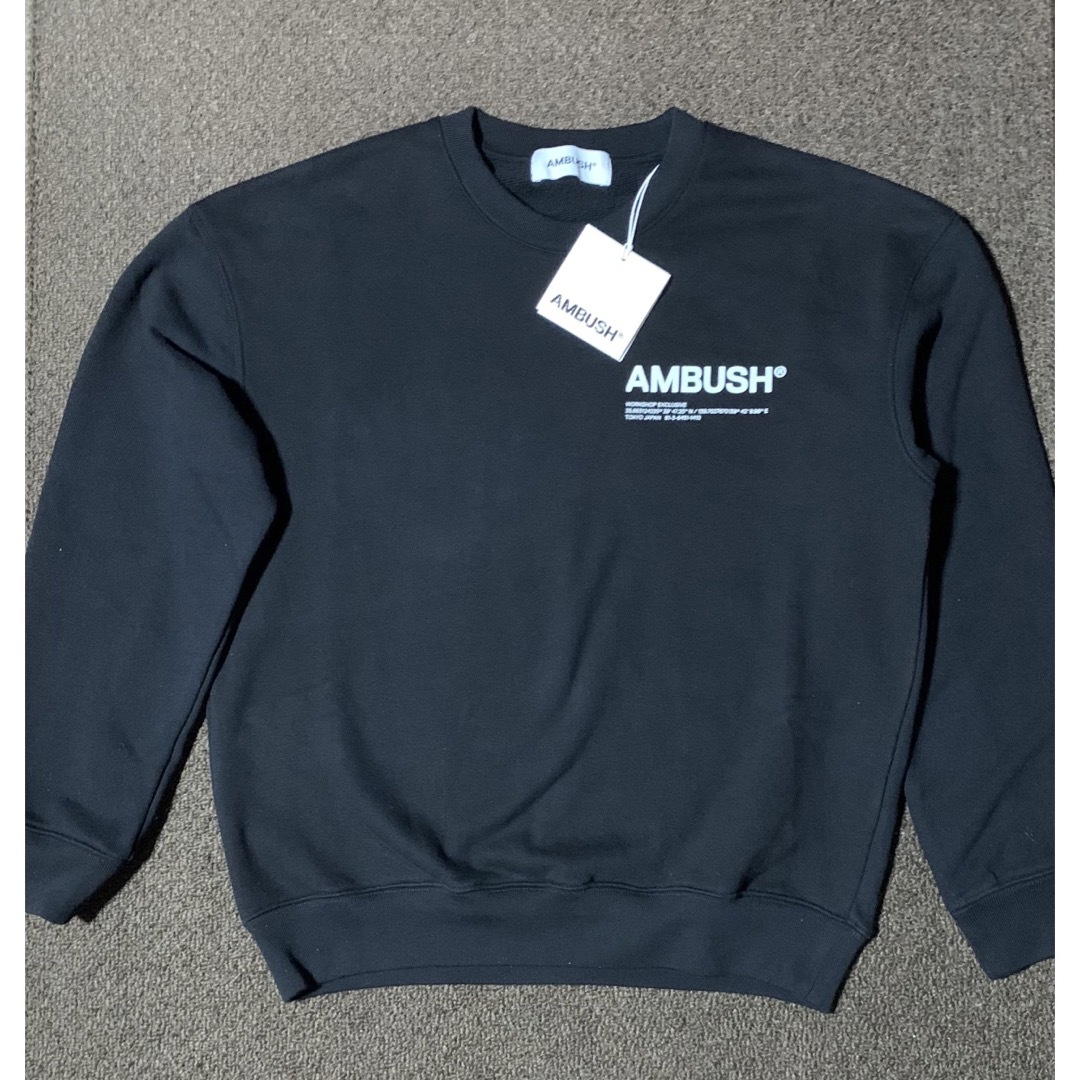 新品未使用　AMBUSH アンブッシュ　両面ロゴ　スウェット　日本製