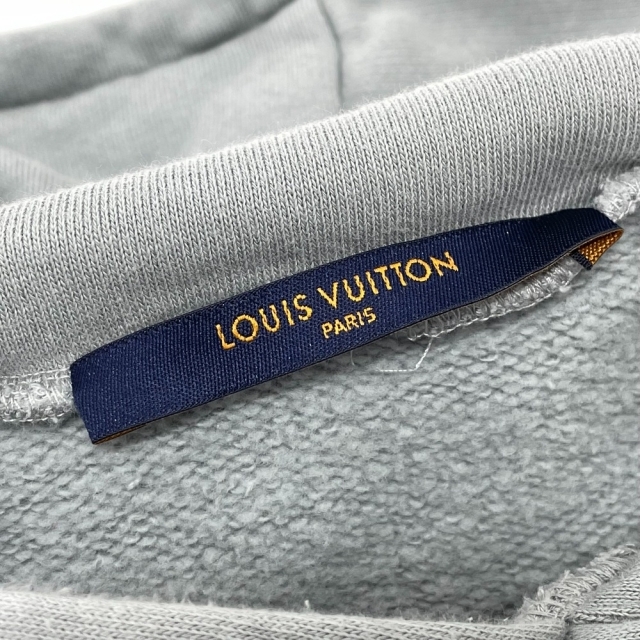 ルイ・ヴィトン 19AW 3Dパデッドエンブロイダリー パーカー メンズ グレー XL スウェット フーディ LOUIS VUITTON