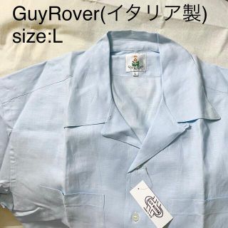 ギローバー(GUY ROVER)のGuyRoverリネンオープンカラーシャツ(イタリア製) L(シャツ)