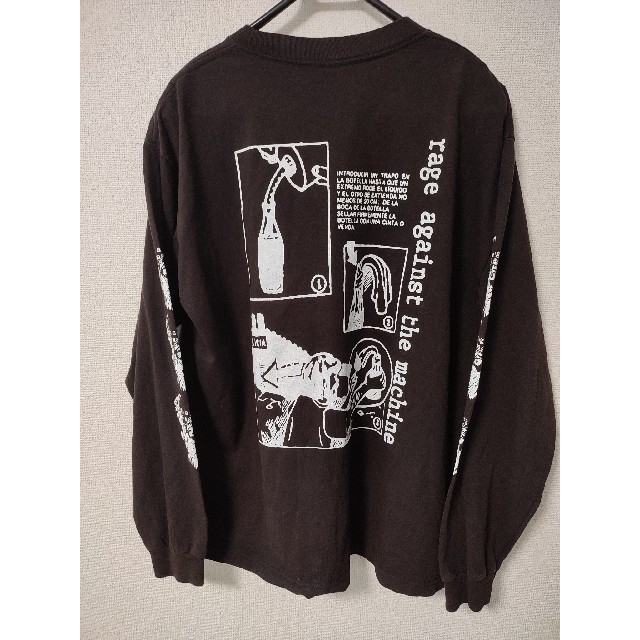 【値下げ不可】 RAGE AGAINST THE MACHINE ロンＴ 茶