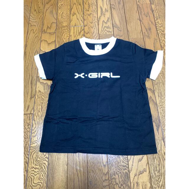 X-girl(エックスガール)のx-girl 黒　リンガーTシャツ レディースのトップス(Tシャツ(半袖/袖なし))の商品写真