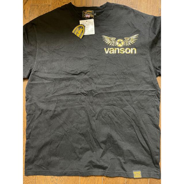 VANSON(バンソン)のVANSON バンソン T-シャツ 黒×金 新品 メンズのトップス(Tシャツ/カットソー(半袖/袖なし))の商品写真