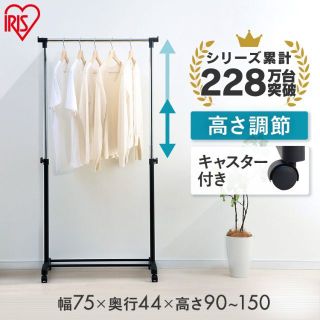 【okara様専用】 ブラックパイプハンガー2個 (棚/ラック/タンス)