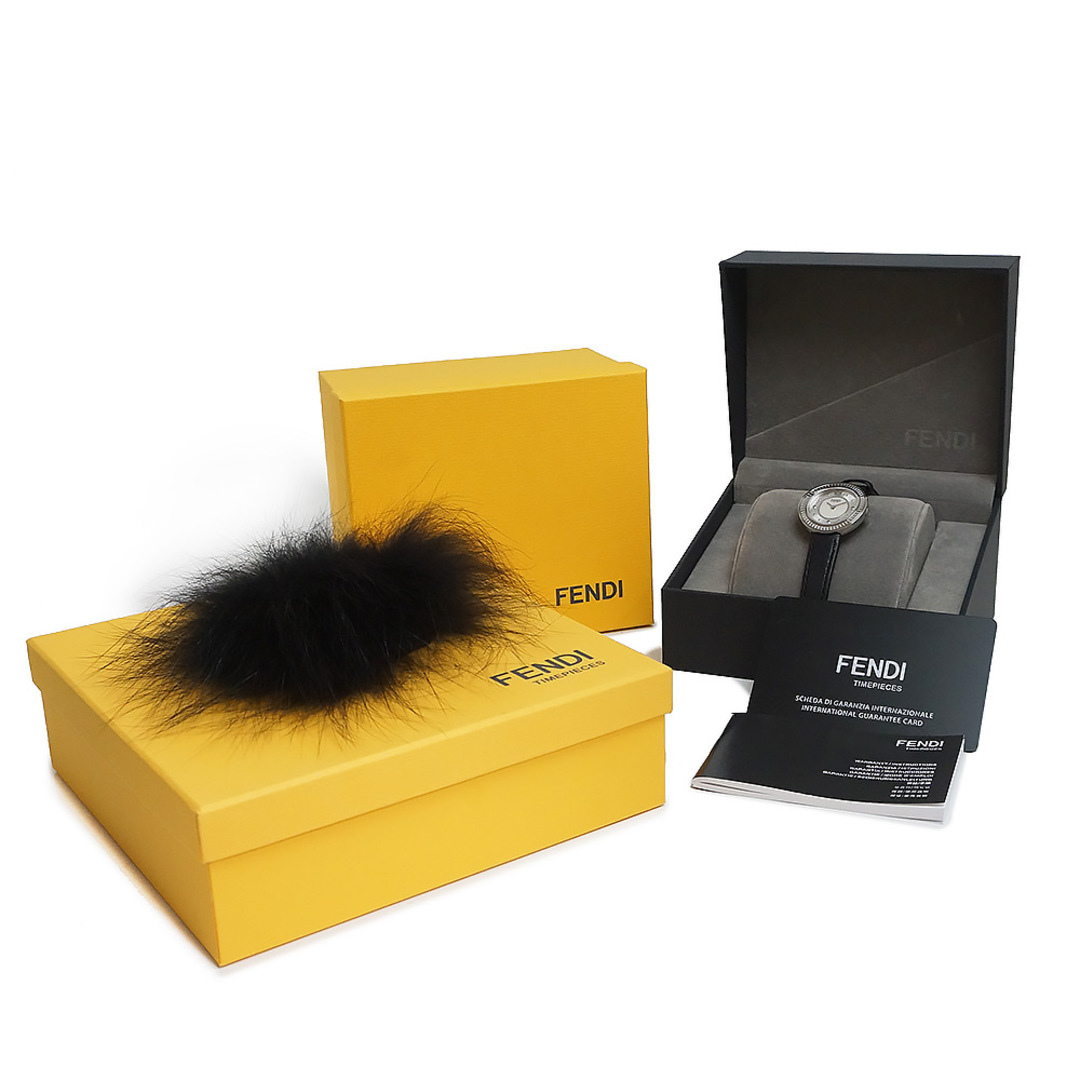 新品フェンディ　マイウェイ　ファー付レザー 黒 F370024511 FENDI