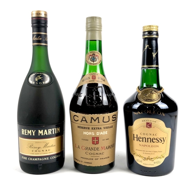 3本 REMY MARTIN CAMUS Hennessy コニャック