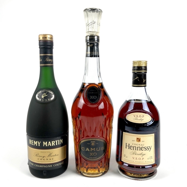 3本 REMY MARTIN CAMUS Hennessy コニャック 700ml - ブランデー