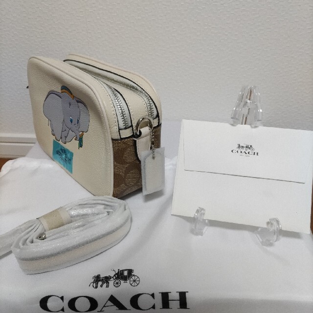 COACH コーチ ショルダーバッグ ダンボ チョークホワイト ディズニーコラボ