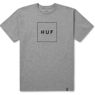 ハフ(HUF)の【M】HUF ハフ/半袖Tシャツ/エッセンシャルボックスロゴ/グレー×黒(Tシャツ/カットソー(半袖/袖なし))