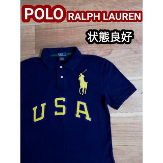 ポロラルフローレン(POLO RALPH LAUREN)のPOLO ラルフローレン USA 半袖 ポロシャツ ネイビー 紺 ビッグポニーM(ポロシャツ)