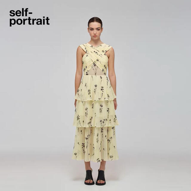 ❤️正規品Selfportrait22新品★イエローロングワンピース　2色