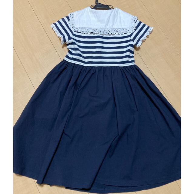 Shirley Temple(シャーリーテンプル)のシャーリーテンプル☆マリンボーダーワンピース☆140㎝ キッズ/ベビー/マタニティのキッズ服女の子用(90cm~)(ワンピース)の商品写真