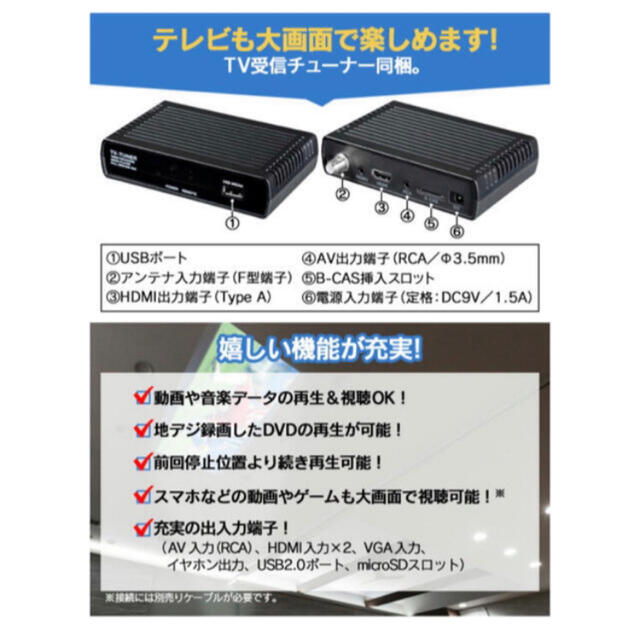 新品⭐︎アマプラなどok‼︎プロジェクターTVチューナーセット VS-P01S