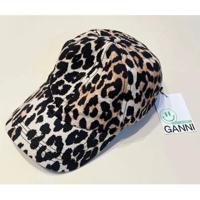 GANNI レオパード柄cap