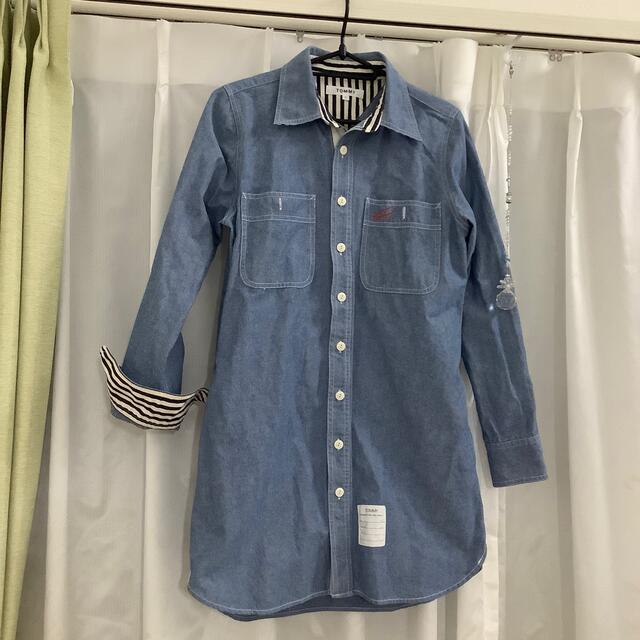 TOMMY HILFIGER(トミーヒルフィガー)のトミーフィルガー　ロングシャツ　長袖　レディース レディースのトップス(シャツ/ブラウス(長袖/七分))の商品写真