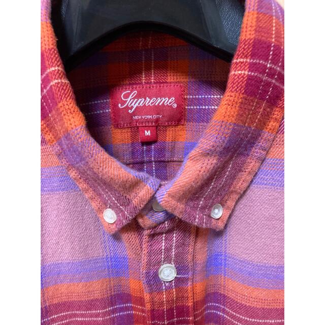 supreme plaid flannel shirt dusty pink M