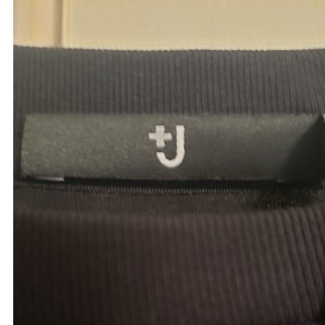 Jil Sander(ジルサンダー)のタグ付き +j ユニクロ ジルサンダー スーピマコットン クルーT 黒 S メンズのトップス(Tシャツ/カットソー(七分/長袖))の商品写真