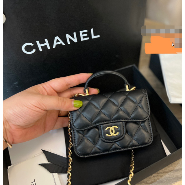 CHANEL - CHANEL シャネル フラップ コインパース ラムスキン ゴールド