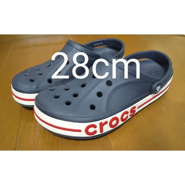 crocs(クロックス)のCROCS　クロックス　28センチ　紺/白　中古品 メンズの靴/シューズ(サンダル)の商品写真