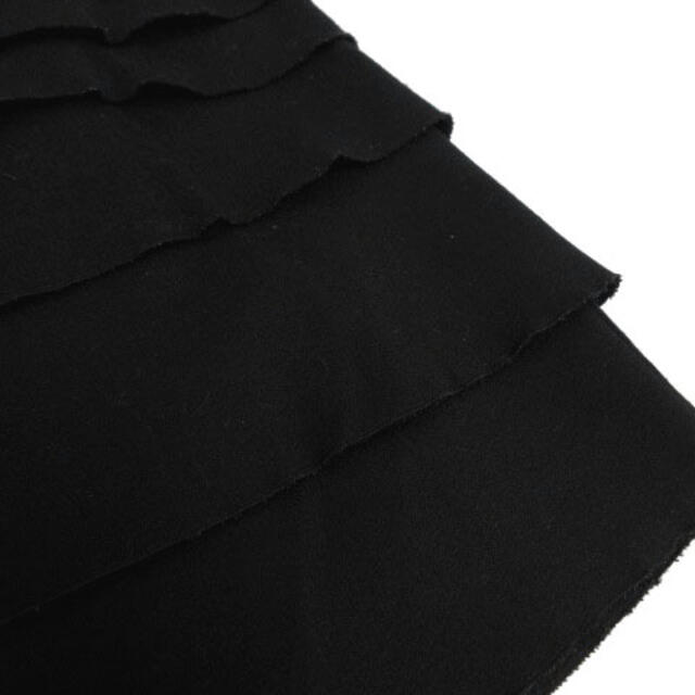 CLEAR IMPRESSION(クリアインプレッション)のクリアインプレッション スカート ティアード ミディ丈 フレア ウール混 黒 1 レディースのスカート(ひざ丈スカート)の商品写真