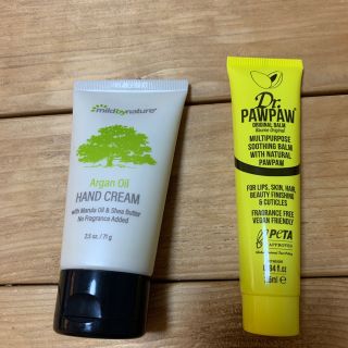 ドクターシーラボ(Dr.Ci Labo)のDr.PAWPAW オリジナルバームとmildbynatureハンドクリーム(ボディクリーム)