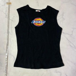 ディッキーズ(Dickies)のDickies クロップド丈タンクトップ　ブラックS(タンクトップ)