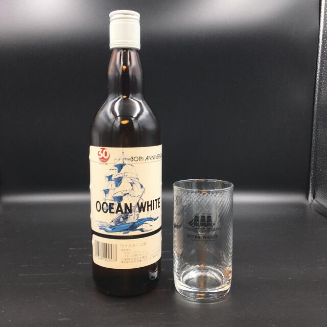 三楽 ウイスキー オーシャン ホワイト 30周年 記念ボトル グラス付き