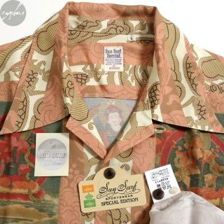 Sun Surf - L 新品 サンサーフ SS38711 曼荼羅 アロハ シャツ