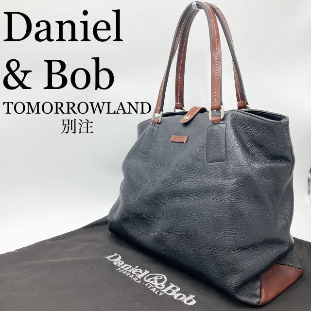 ダニエル&ボブ TOMOROWLAND別注 本革レザー トートバッグ ネイビー-