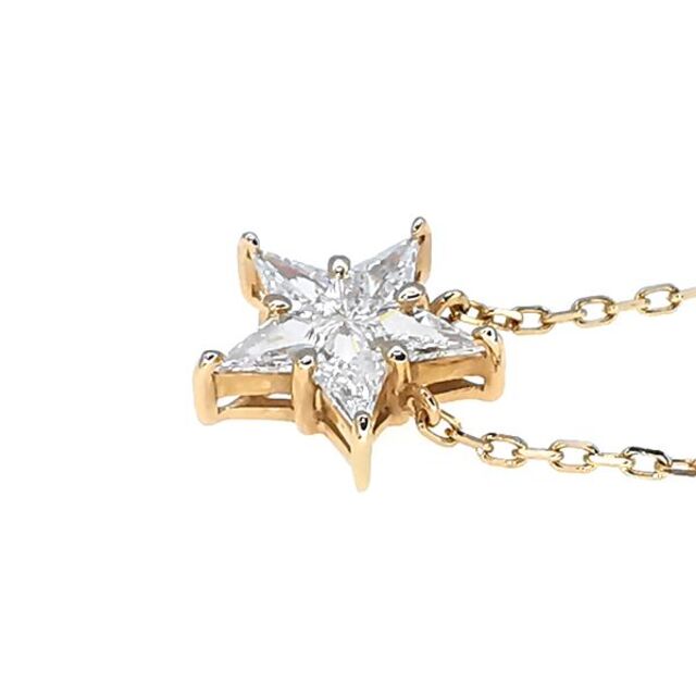 K18PG ダイヤモンド ネックレス 0.25ct スター カイトカット レディースのアクセサリー(ネックレス)の商品写真