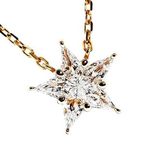 K18PG ダイヤモンド ネックレス 0.25ct スター カイトカットの通販