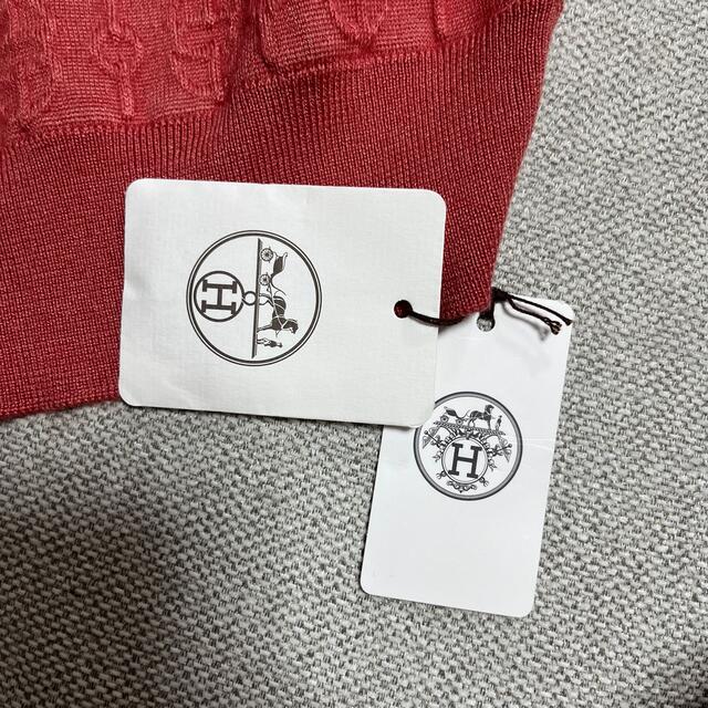 SALE】 Hermes - エルメス プレタ ショートスリーブセーター ローズ SALE】 Hermes - エルメス プレタ ショートスリーブセーター ローズ