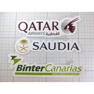 【425】カタール航空 サウディア航空 ビンターカナリア航空 防水ステッカー(その他)