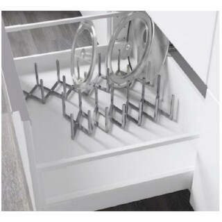 イケア(IKEA)の新品　イケア　オーガナイザー　皿立て　　フライパンや鍋蓋の収納　水切りに便利(収納/キッチン雑貨)