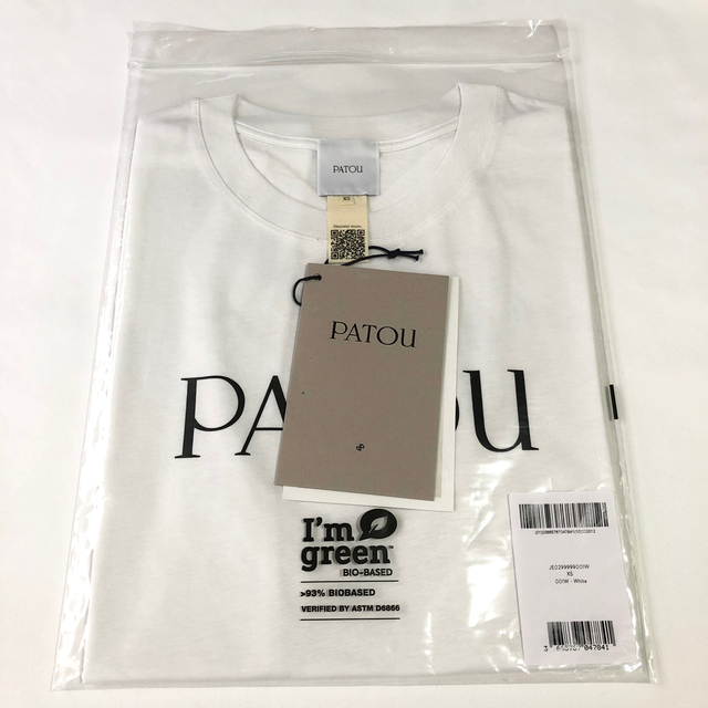 新品未着用 白XS PATOU オーガニックコットン パトゥロゴTシャツ