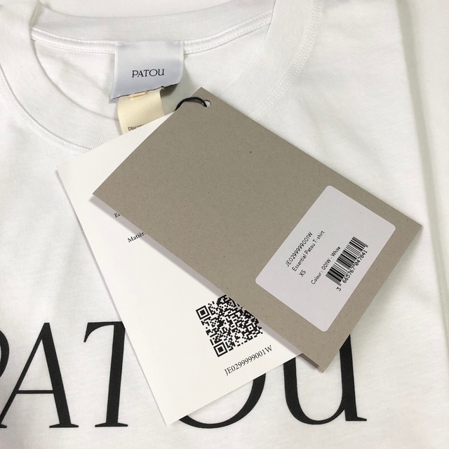 新品未着用 白XS PATOU オーガニックコットン パトゥロゴTシャツ