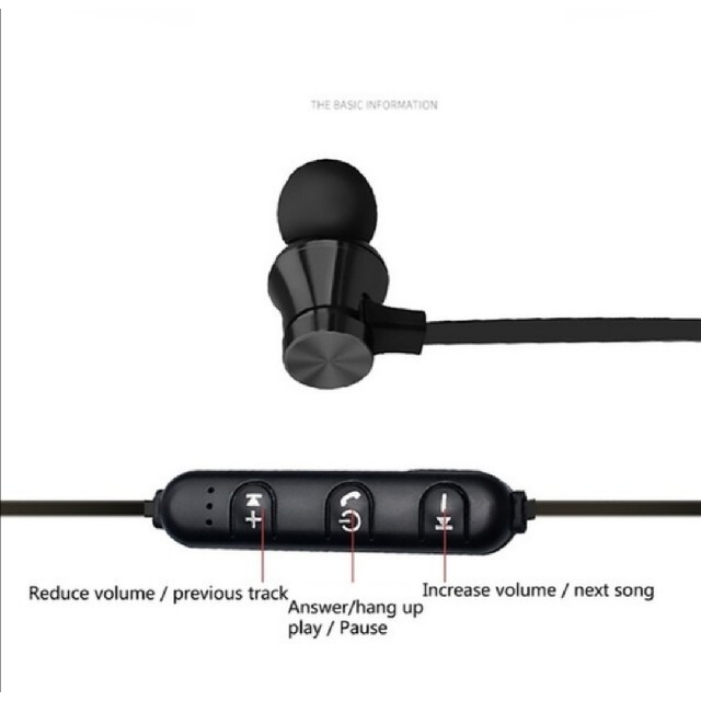 Bluetooth ワイヤレス イヤホン ブルートゥース iPhone 重低音 スマホ/家電/カメラのオーディオ機器(ヘッドフォン/イヤフォン)の商品写真