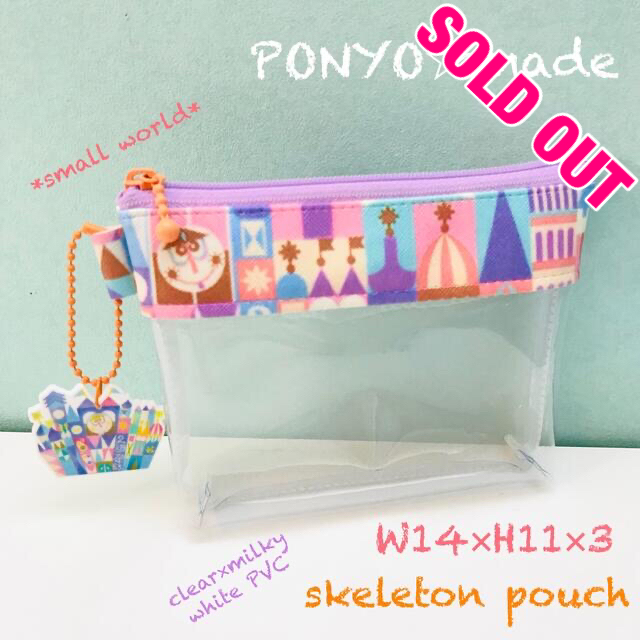 sold out　◡̈♥︎ ꫛᥱꪝ　スケルトンポーチ　⑅୨୧⑅*