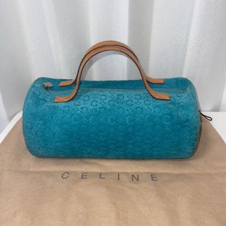 セリーヌ(celine)の【レア】セリーヌ バッグ サルキー Cマカダム ミニボストンバッグ　スエード(ハンドバッグ)