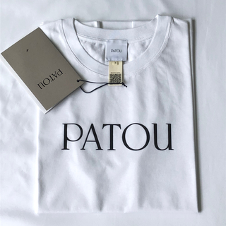 ジャンパトゥ(JEAN PATOU)の新品未着用 白S PATOU オーガニックコットン パトゥロゴTシャツ(Tシャツ(半袖/袖なし))
