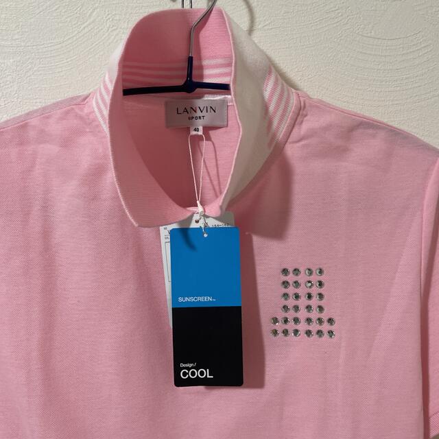新品40 ランバン スポール LANVIN SPORT 半袖ニットポロシャツ
