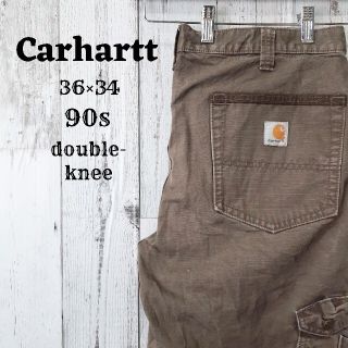 カーハート(carhartt)の希少90sカーハートペインターパンツ36×34ダブルニーパンツデニム古着ボトムス(ペインターパンツ)