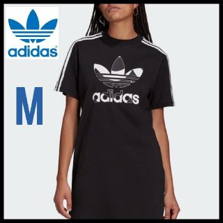 アディダス(adidas)の【マリメッコ】adidas★Tシャツワンピース★チュニック★スポーツウェア★黒M(ミニワンピース)