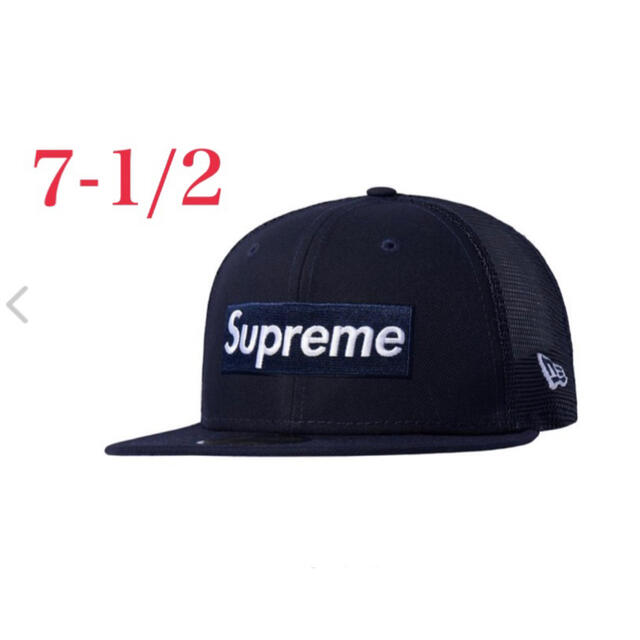 Supreme Box Logo Mesh Back New Era 7-1/2NAVYサイズ