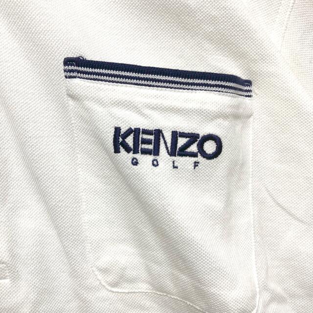 KENZO - 美品‼️KENZO GOLFポロシャツ ワンポイント刺繍 白 オーバー