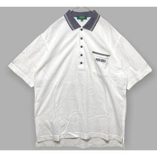 KENZO - 美品‼️KENZO GOLFポロシャツ ワンポイント刺繍 白 オーバー ...