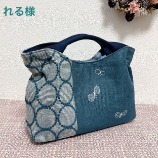 ミナペルホネン(mina perhonen)のハンドメイド　ミナペルホネン  くしゅっとトートバッグ⑅︎◡̈︎*(バッグ)